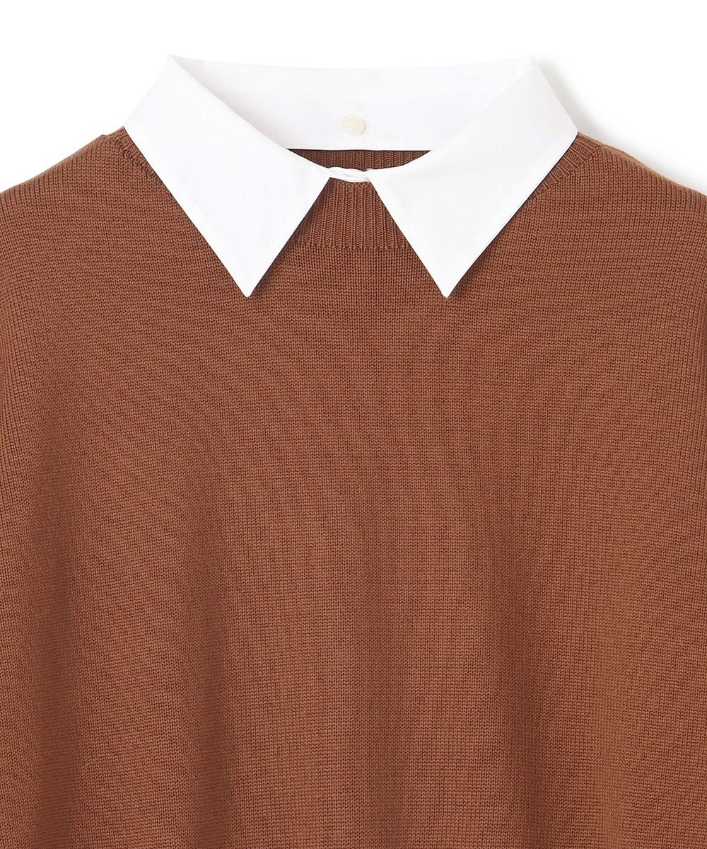 BEIGE， 【WEB限定】AMBRE / シャツカラー付きニット 