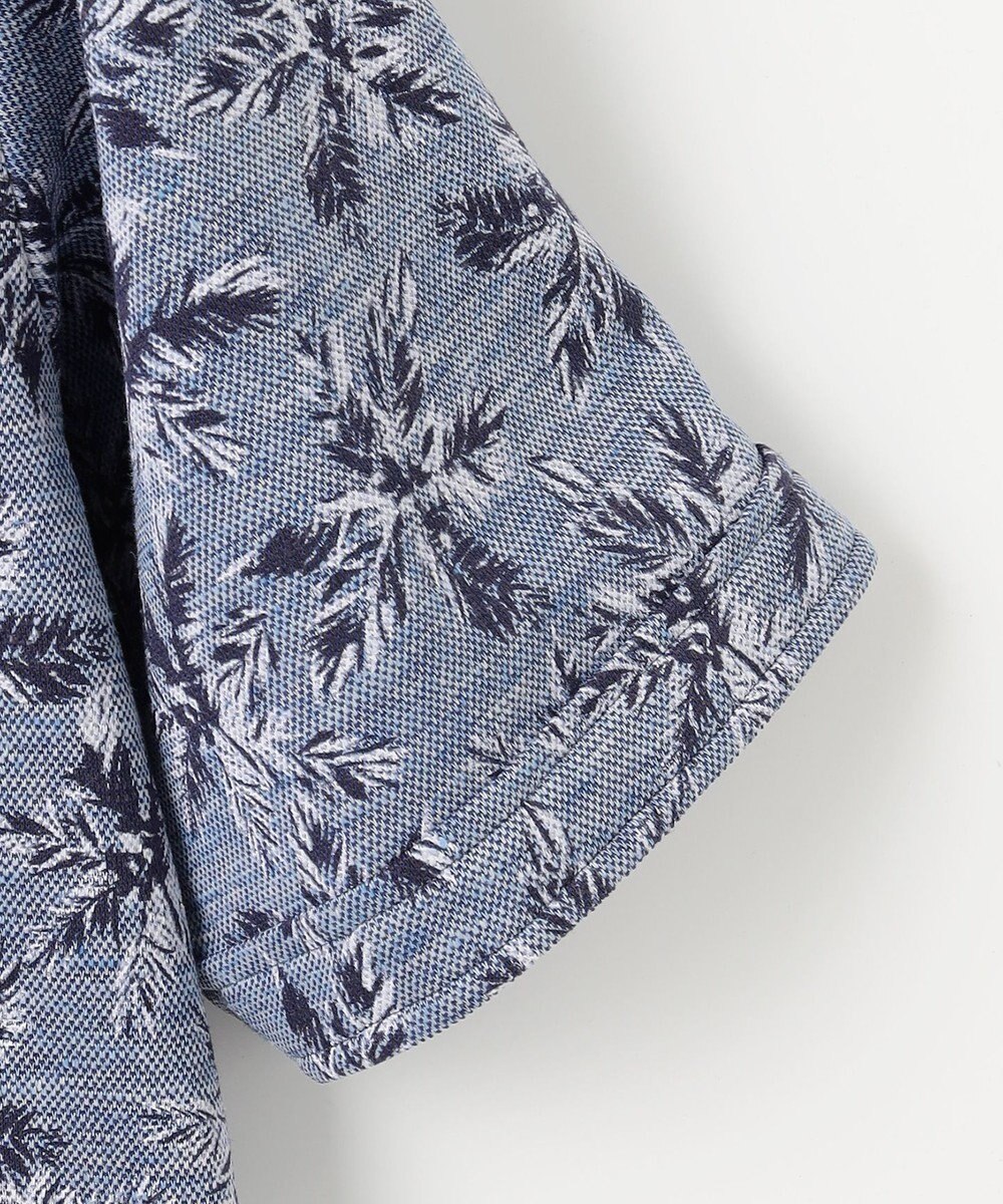 JOSEPH ABBOUD 【吸水速乾/ストレッチ/ノルマンディーリネン】リネンハニカム プリントジャージー シャツ 