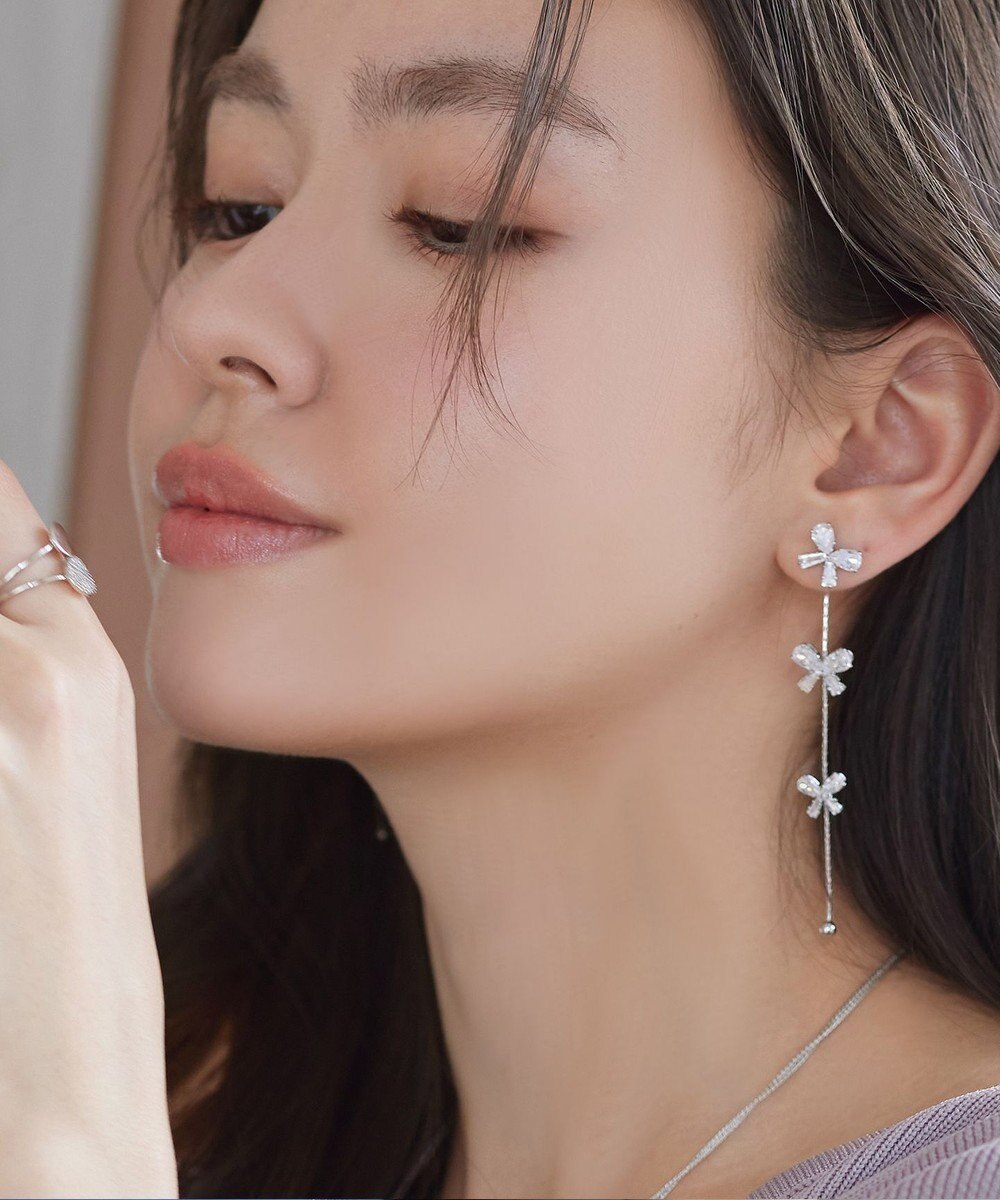 Tiaclasse 【金属アレルギー対応】リボンチェーンピアス 
