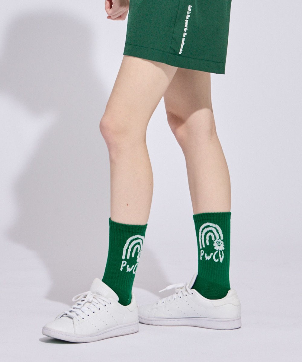 PW CIRCULUS 【虫よけ加工】【WOMEN】P-MOF ソックス ミドル丈 ゴルフウェア レディース 