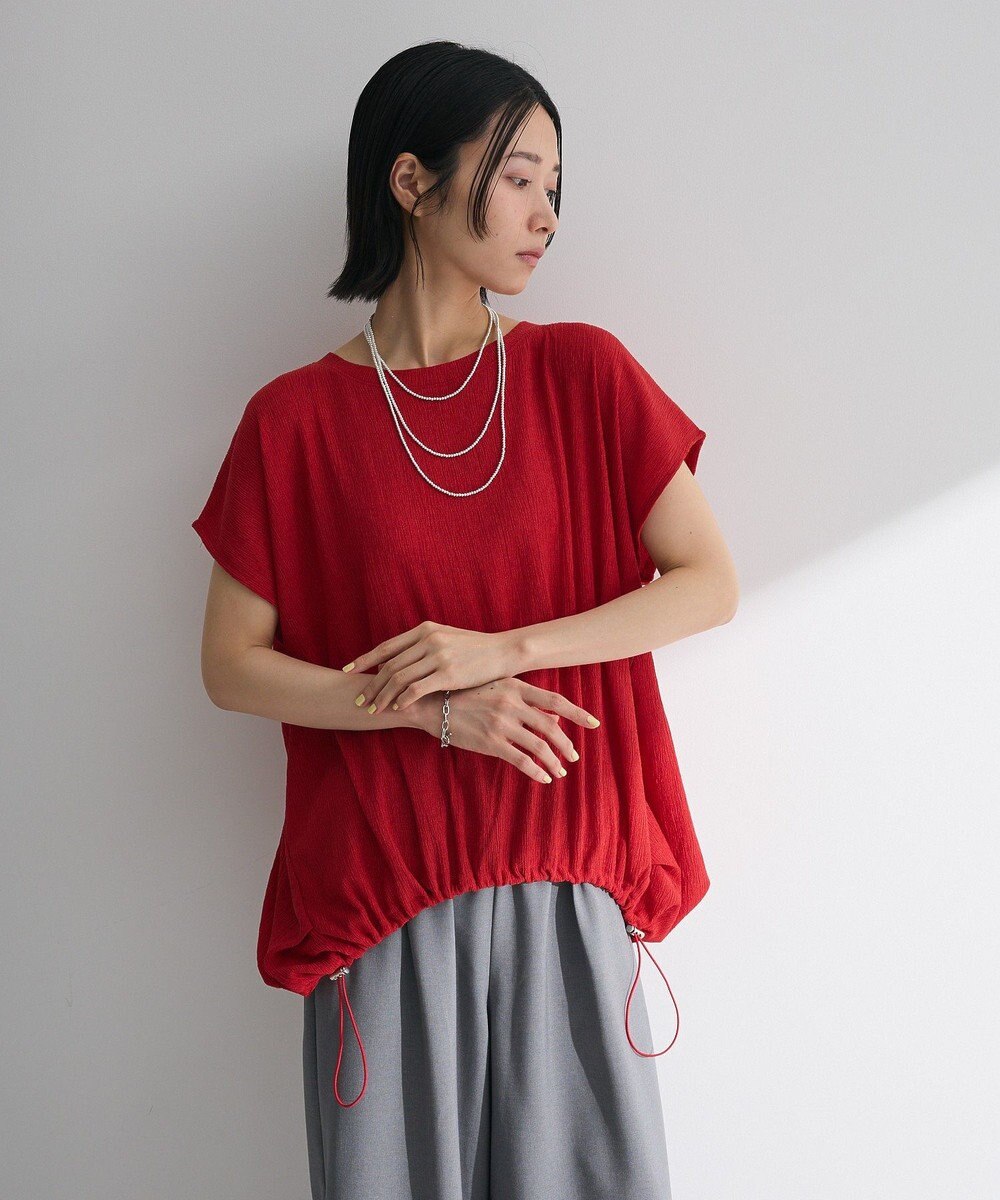 Green Parks 表面カット裾ドロストプルオーバー 