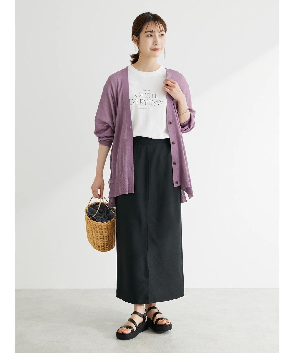 Green Parks 接触冷感シアーニットカーディガン 