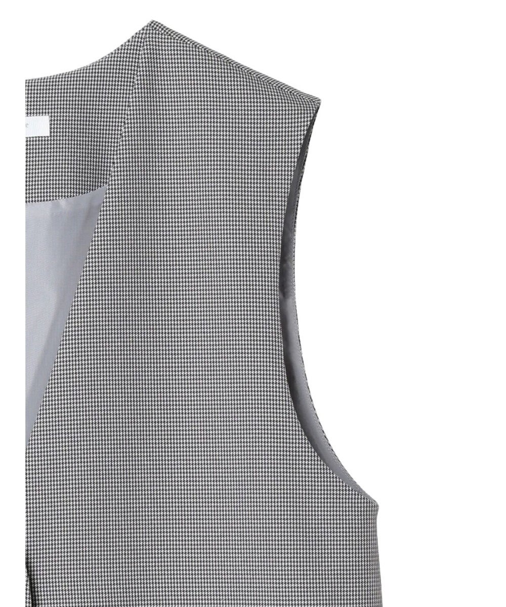 Green Parks きれいシルエット千鳥柄ジレ 