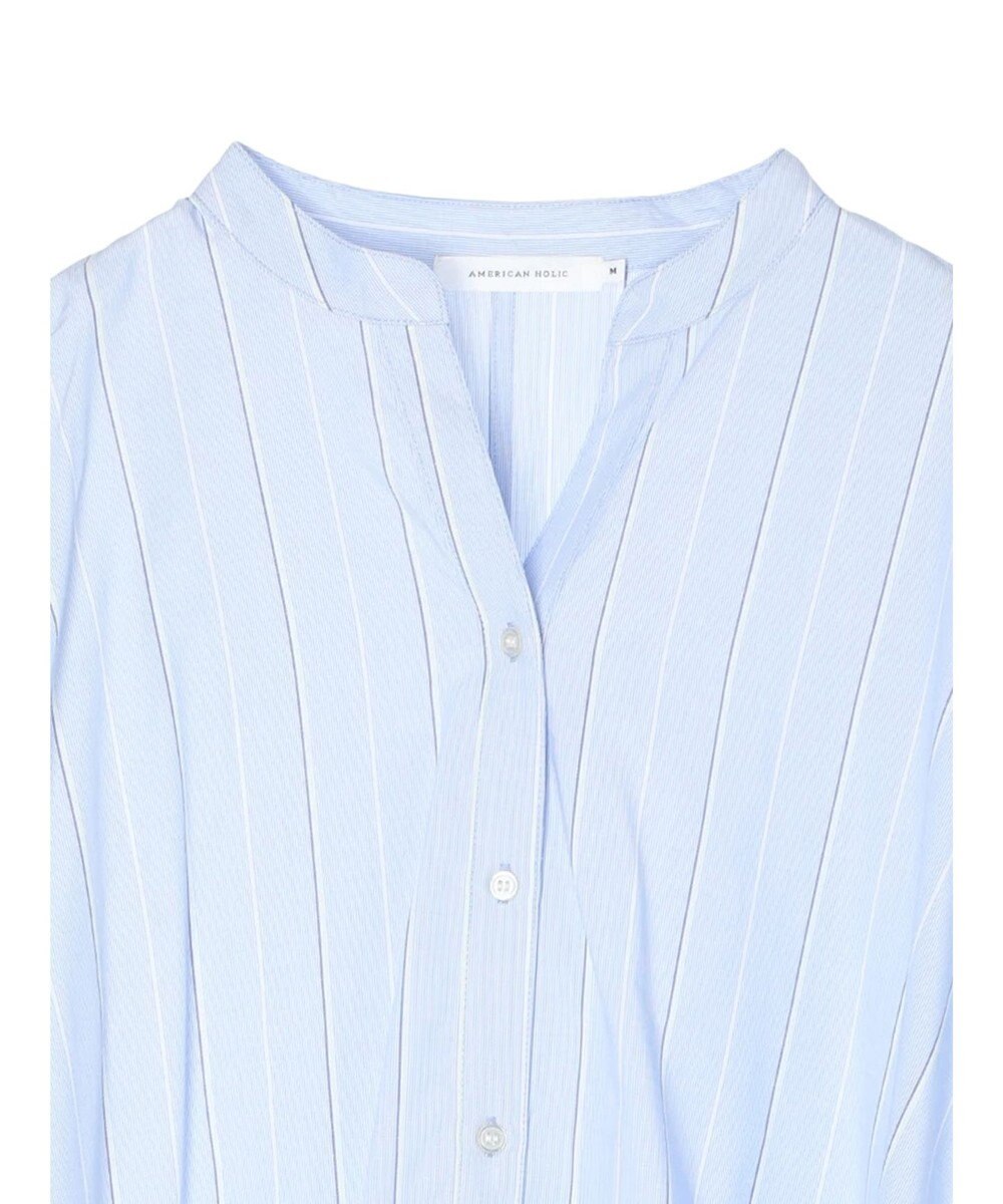 AMERICAN HOLIC 接触冷感＋ＵＶカット　ギャザースリーブブラウス 