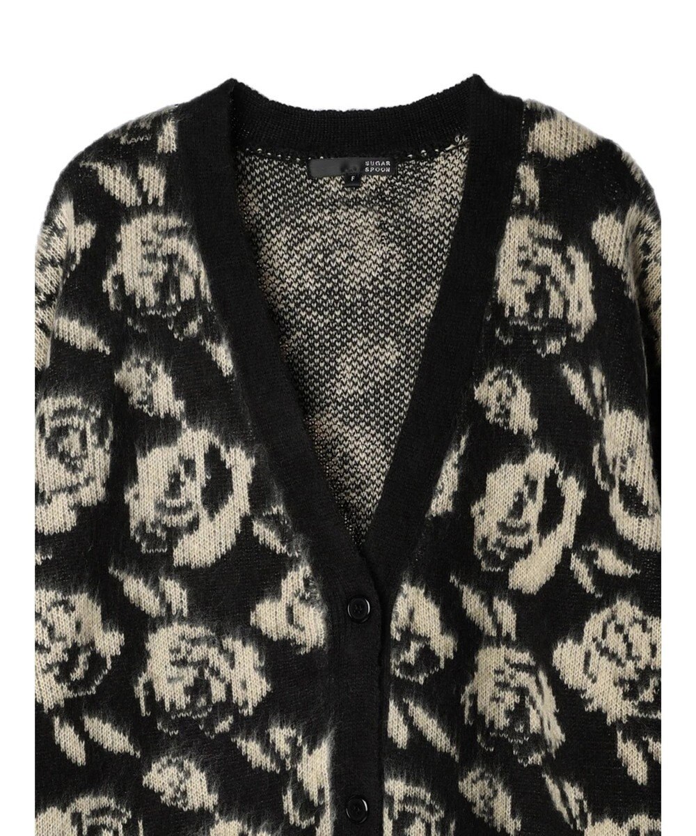 Green Parks ・ＳＵＧＡＲ　ＳＰＯＯＮ　フラワーシャギーカーディガン 