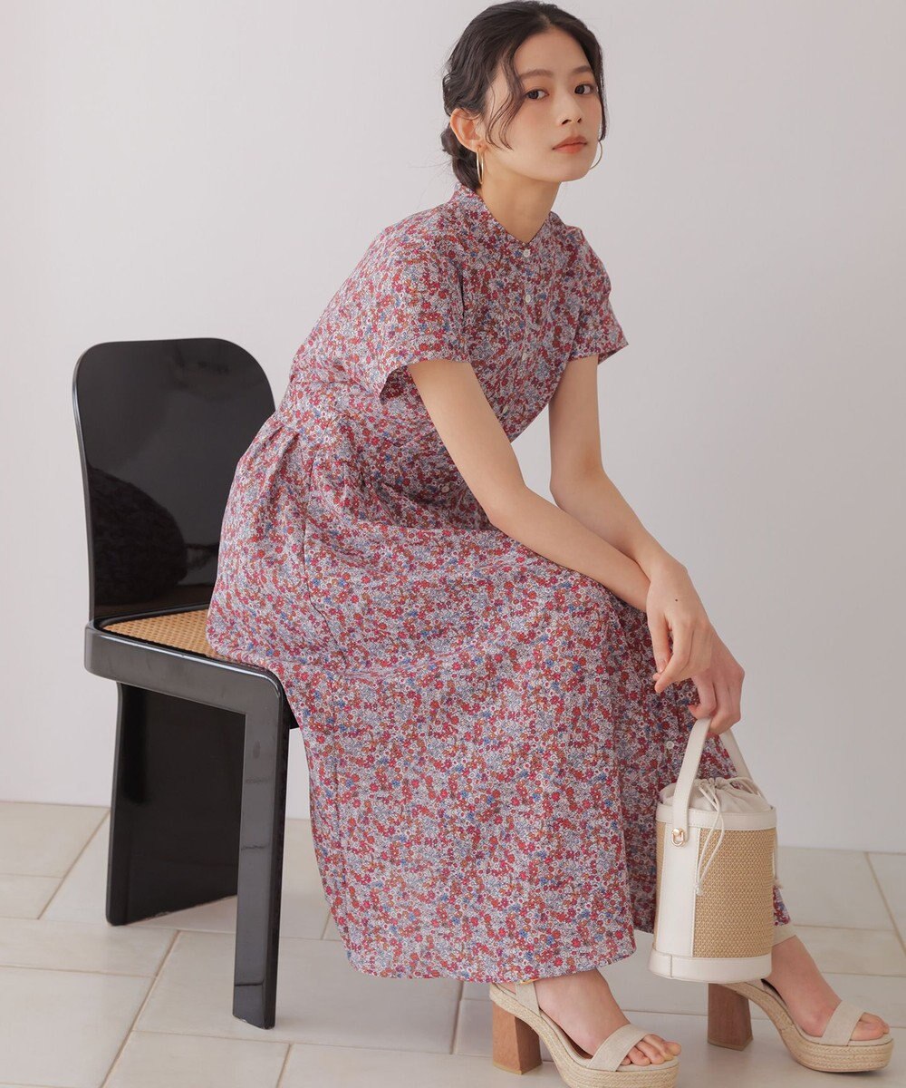 組曲 フラワーガーデンプリント ワンピース 