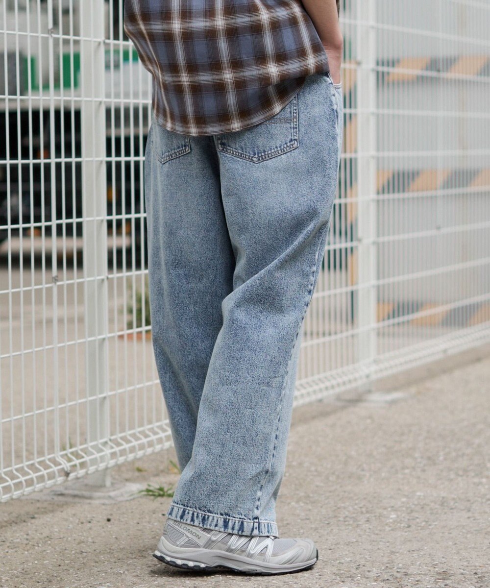 WEGO タックワイドストレートデニム 