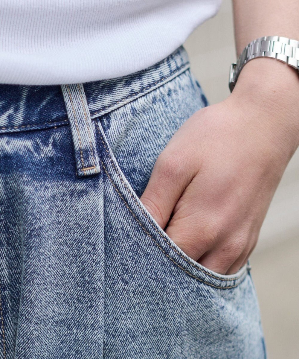 WEGO タックワイドストレートデニム 