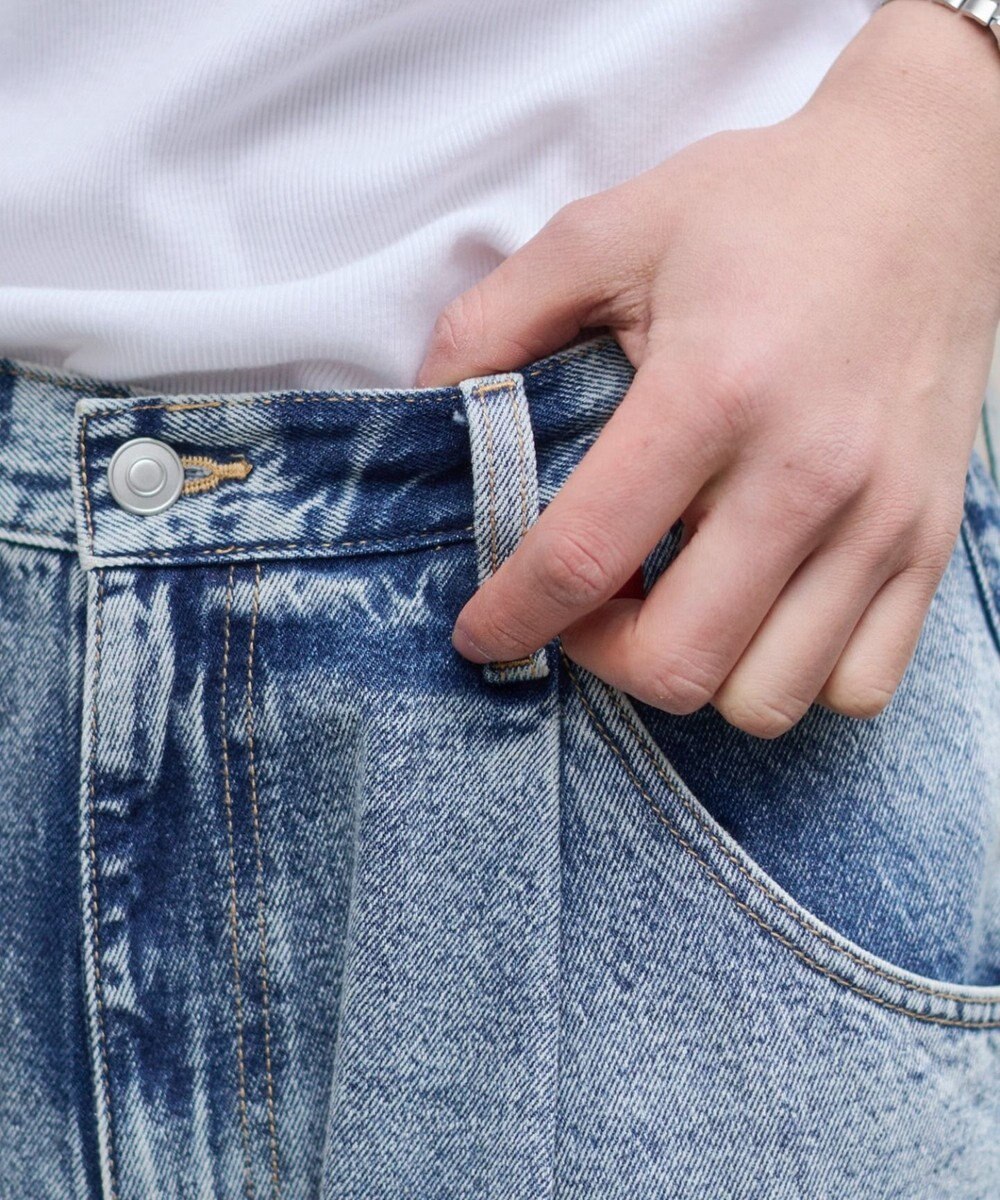 WEGO タックワイドストレートデニム 