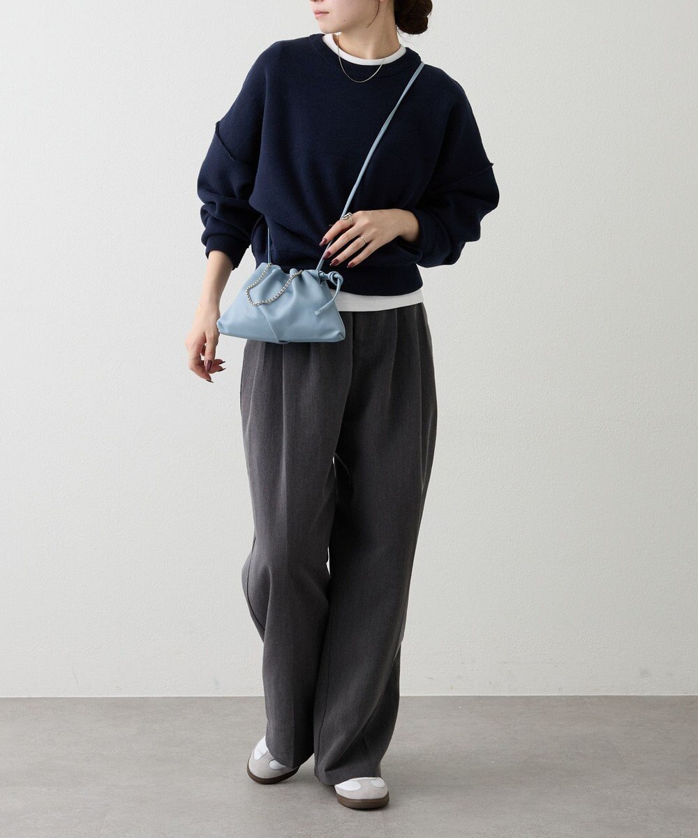 russet レザー巾着ミニショルダーバッグ(CE-1637) 