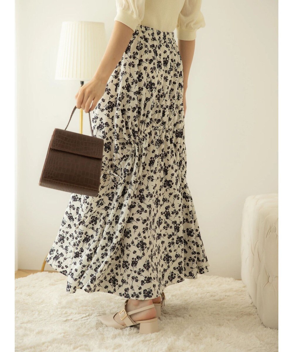 earth music&ecology ドロストギャザーフレアスカート 