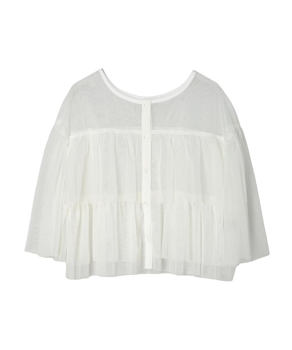 Green Parks ・ＳＵＧＡＲ　ＳＰＯＯＮ　チュールティアードブラウス 