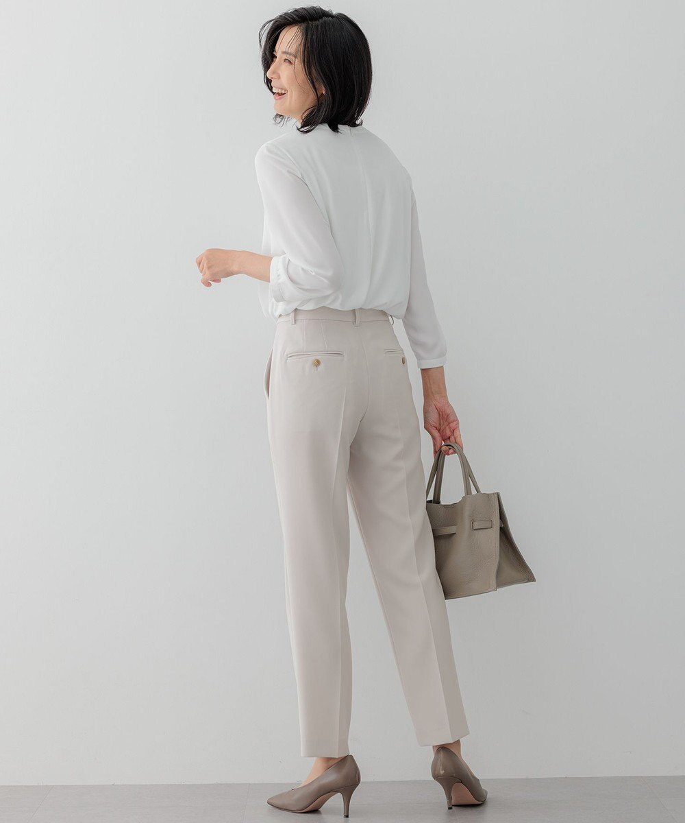 23区 【セットアップ対応】トリアセダブルジョーゼット パンツ 