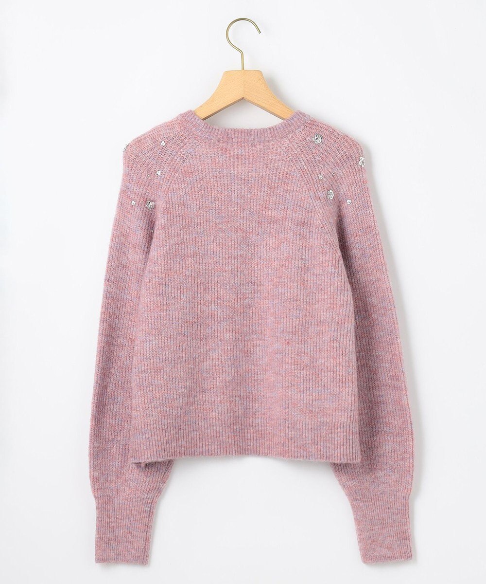 組曲 【WEB限定】モヘヤブレンド ビジューライク刺繍ニット 