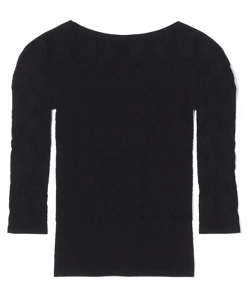 Chacott レーシーフラワーニットトップ 
