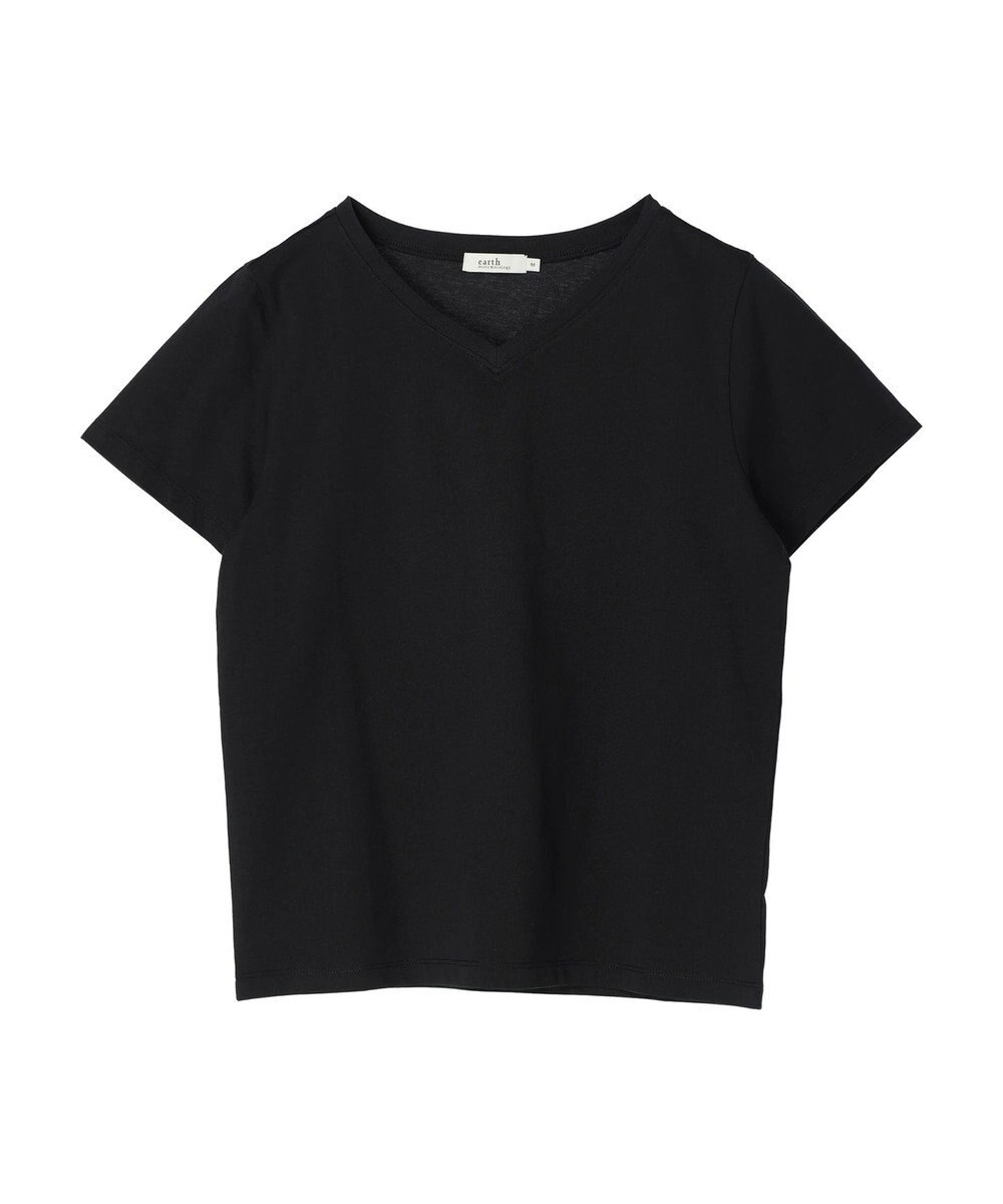 earth music&ecology ＶネックＴシャツ（汗じみ防止） 