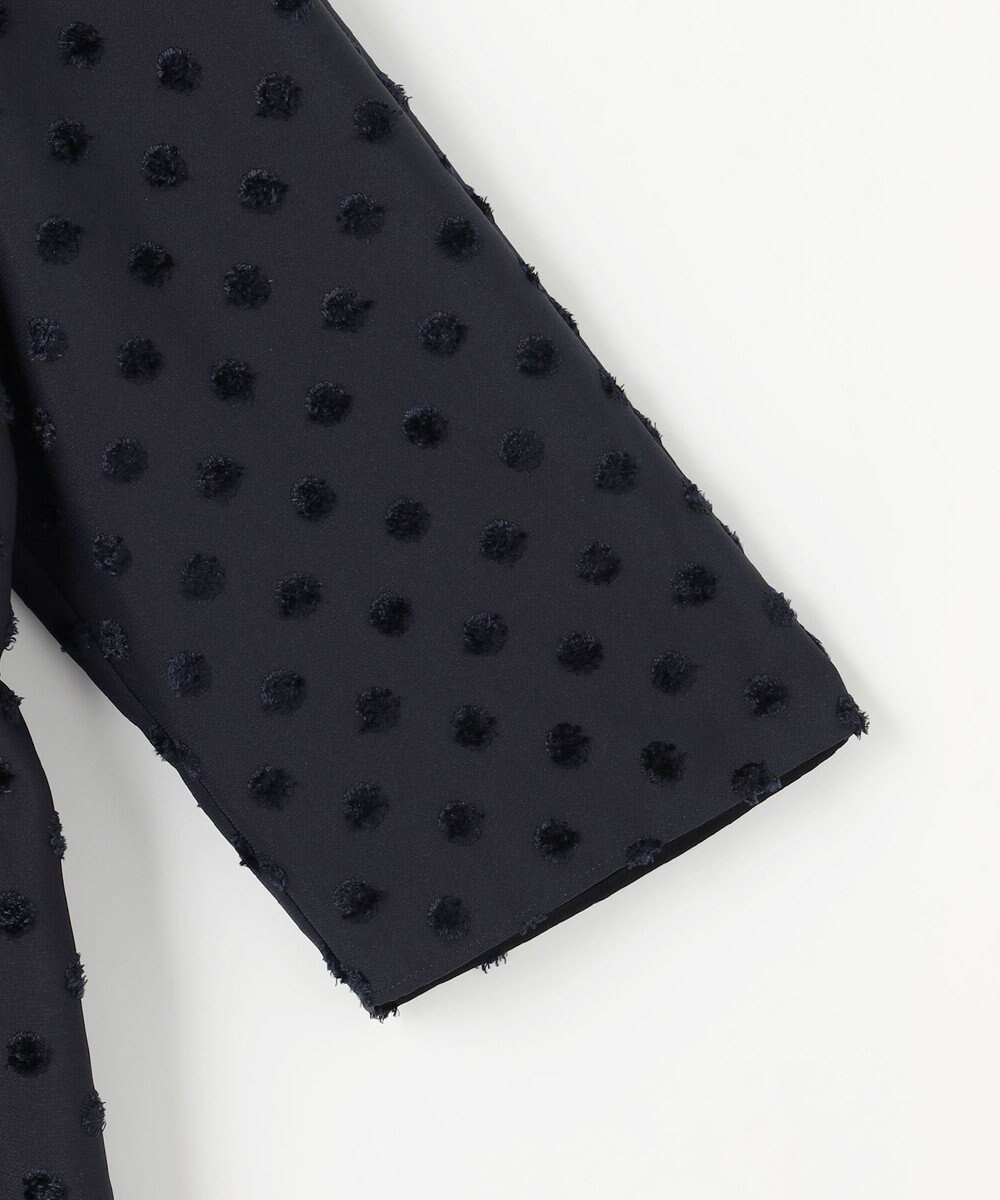 #Newans 【洗濯機可】ジャガ―ドドットペプラムブラウス 