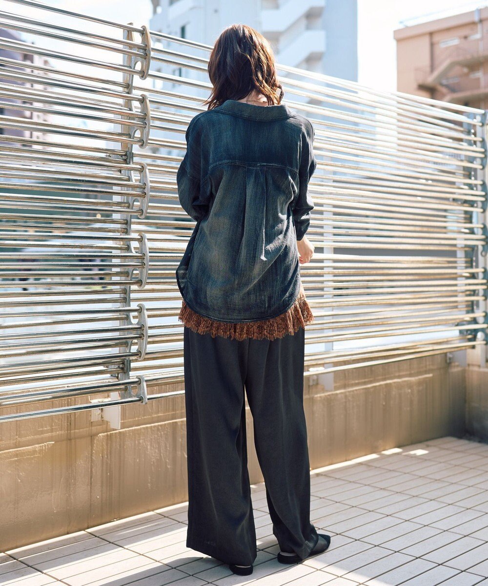 YECCA VECCA シアーデニムシャツ 
