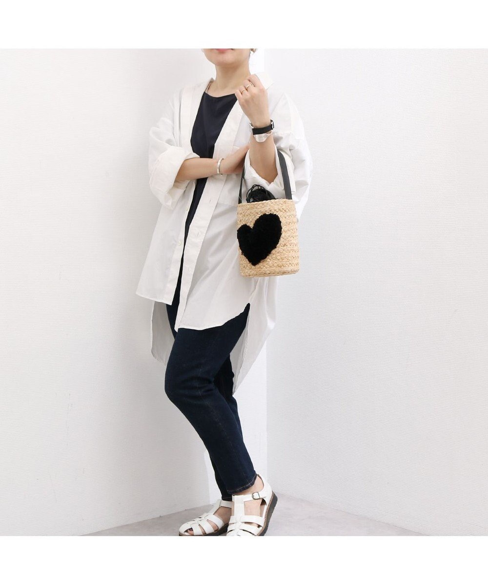 UNBILLION カシュカシュ cachecache / ハート付ラフィアバケットトート カゴバッグ 