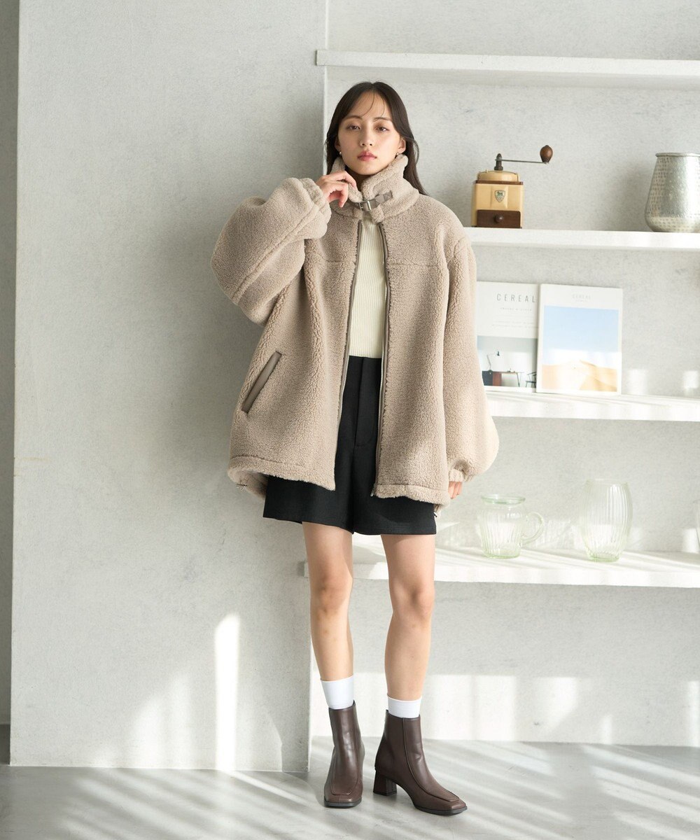 earth music&ecology ボアルーズブルゾン 