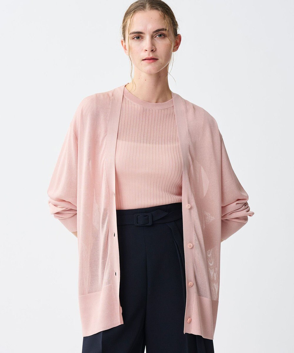 uncrave ラスターシアーニット ワイドリブトップス 