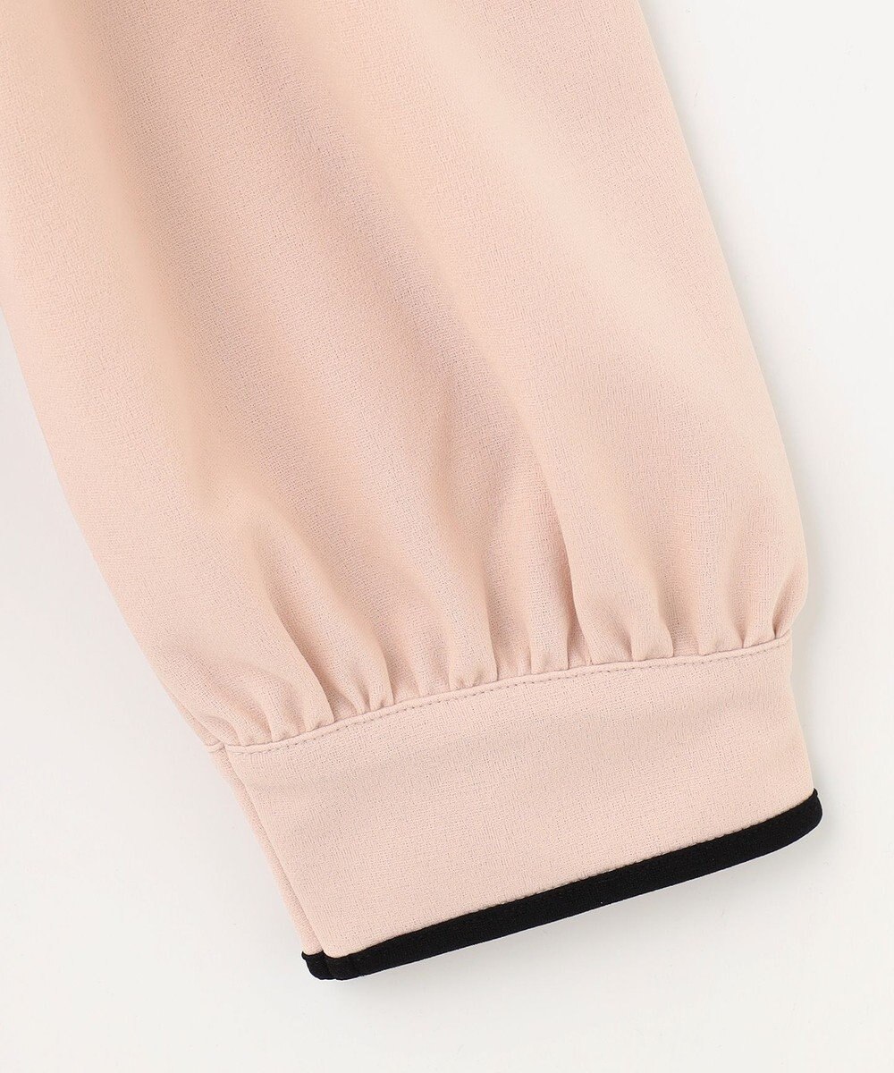 組曲 【洗える】バイカラージョーゼットバックリボン ブラウス 