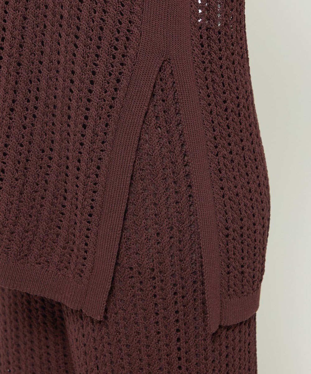 uncrave シースルーケーブルニット ノースリーブトップス 