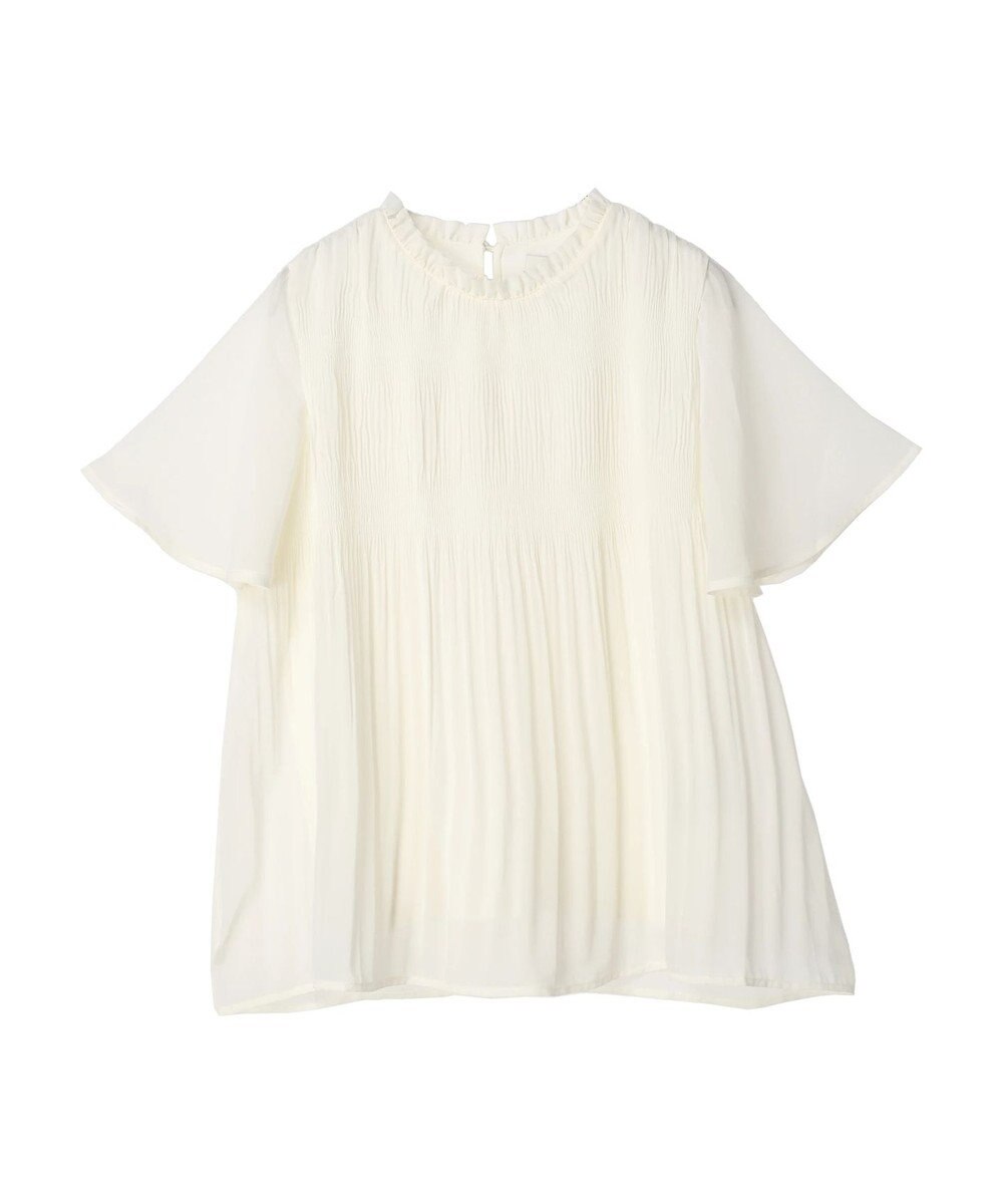 earth music&ecology マジョリカプリーツ半袖ブラウス 