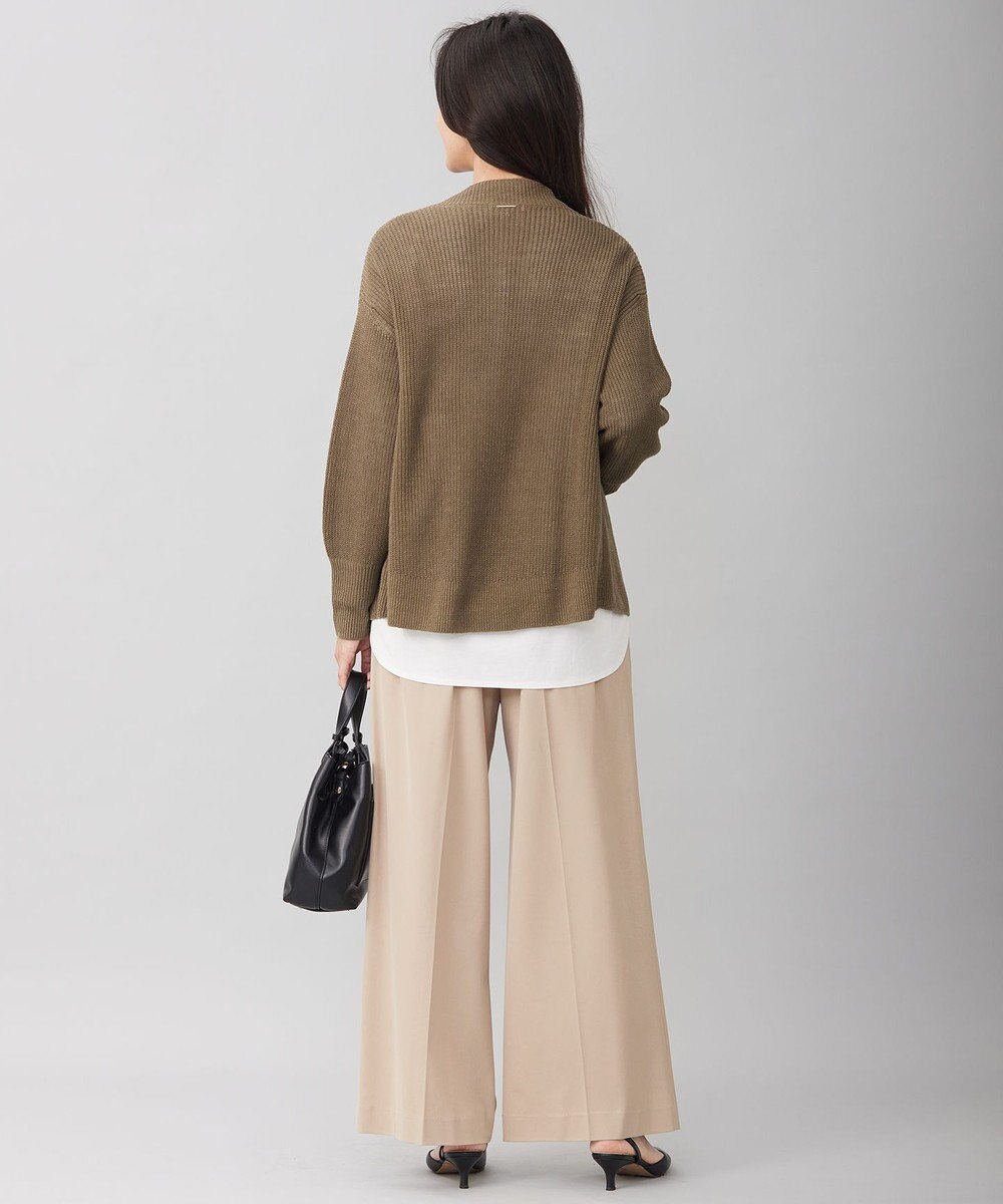 自由区 S 【洗える】ライトフィールジャージータックワイド パンツ 