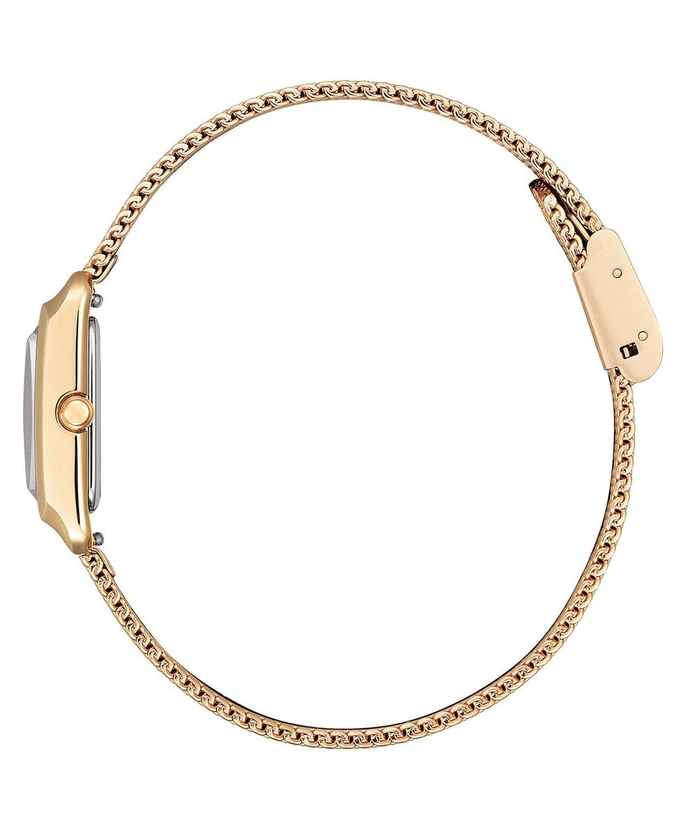 CITIZEN 【光発電エコ・ドライブ】ハンサムなスクエアケース 替えバンド付き ウォームゴールド レッド 