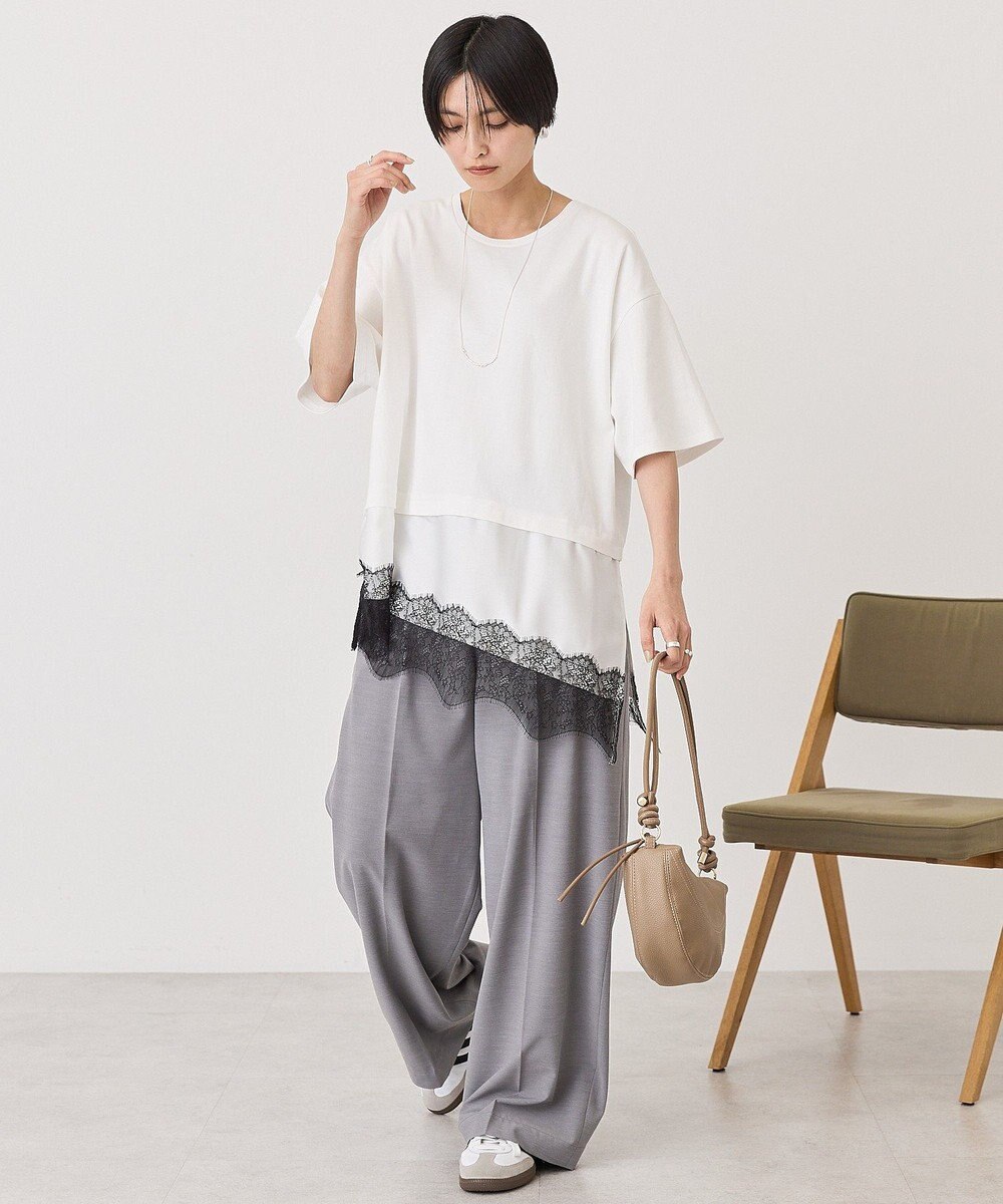 AMERICAN HOLIC レースドッキングＴシャツ 