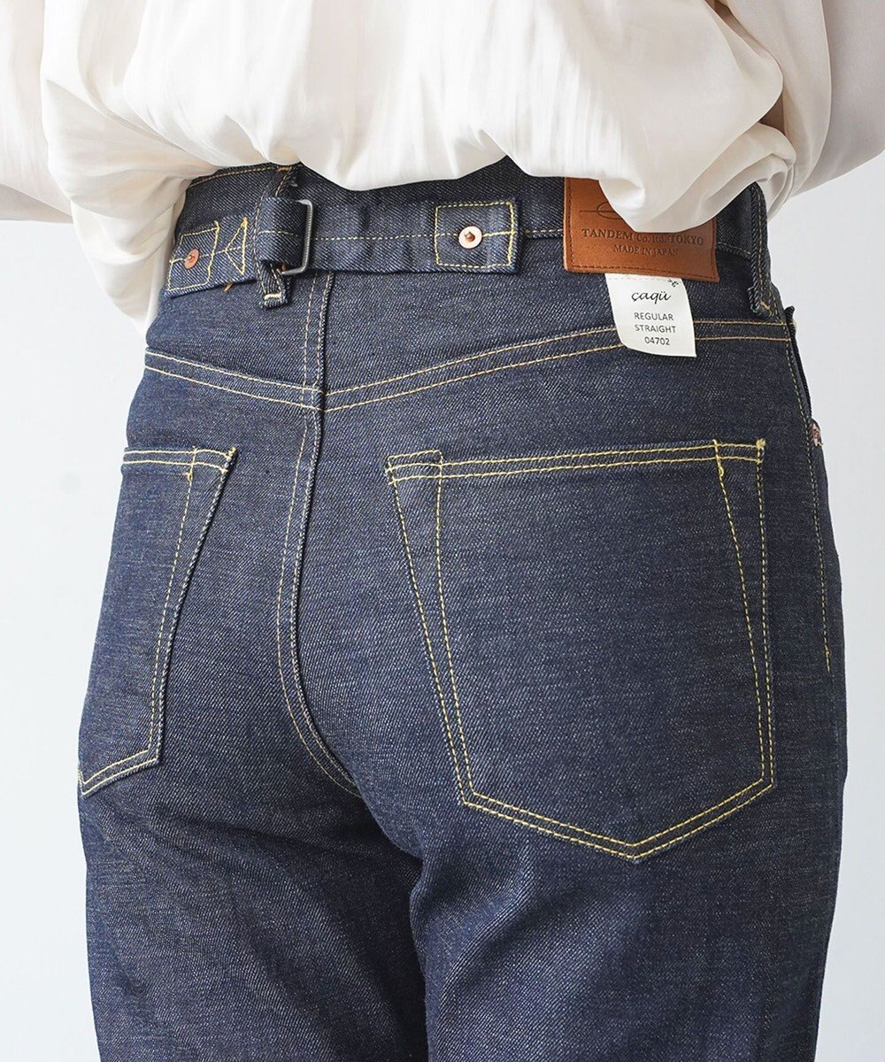 caqu modern straight レギュラーストレートデニムパンツ 