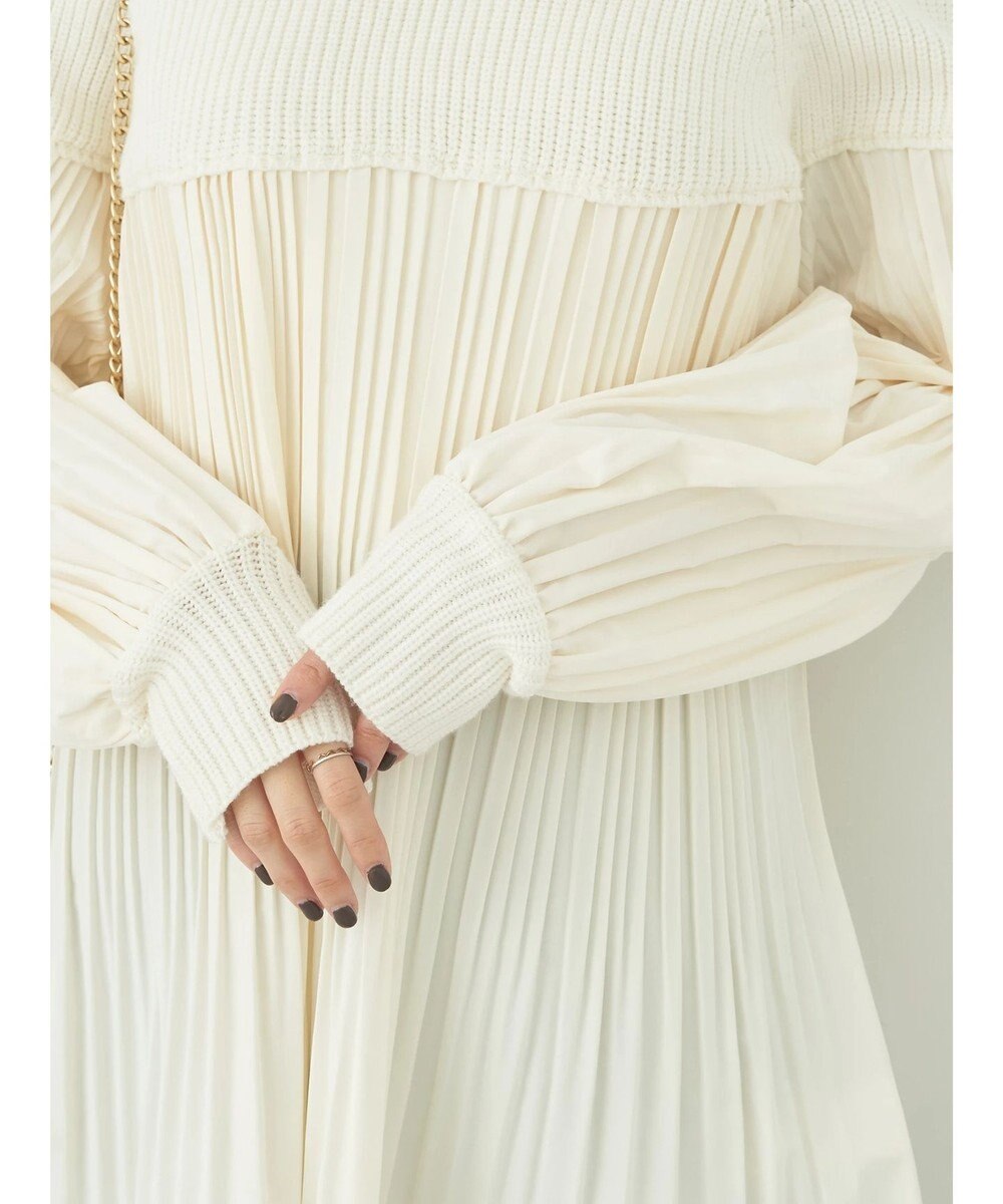 earth music&ecology プリーツフレアニットチュニック 