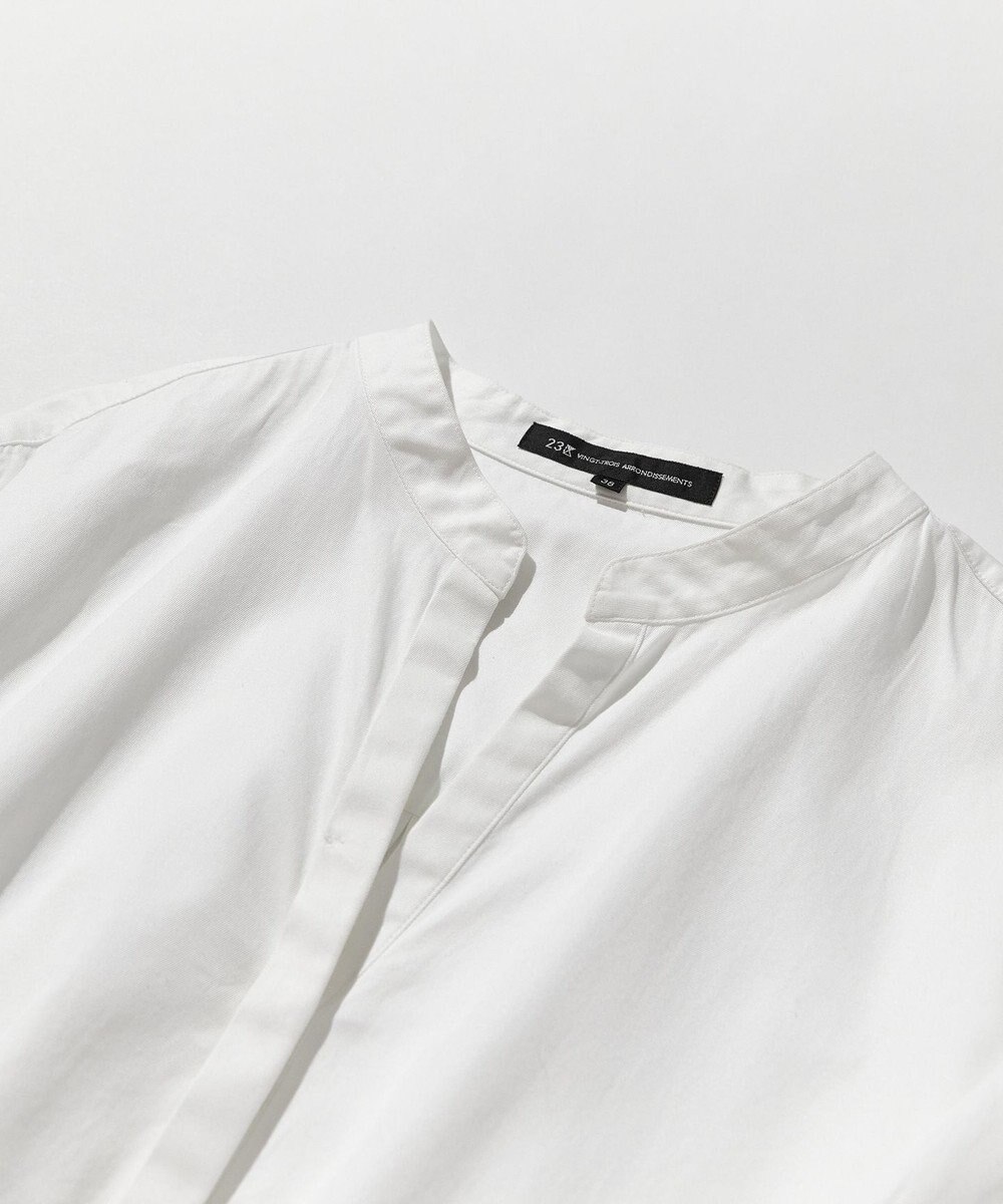 23区 【滝沢眞規子さん着用/mi-molletコラボ/洗える】CANCLINI デザイン シャツ 