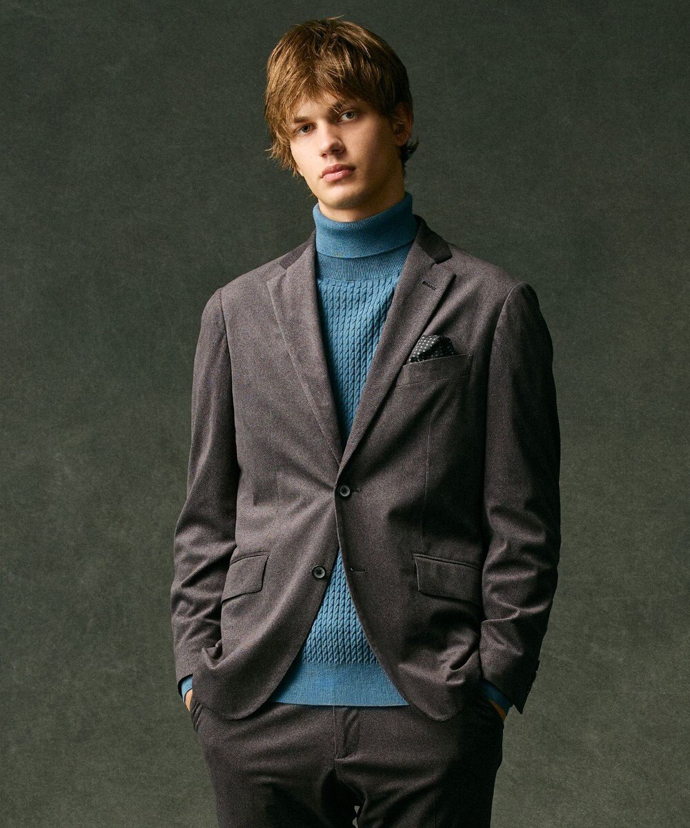 JOSEPH ABBOUD 【軽量/ストレッチ/スウェードタッチ】トリコットコーデュロイ ジャケット 