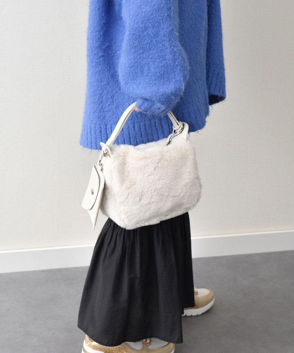 INTER-CHAUSSURES 【MARCO MASI】ポーチ付きフェイクファーバッグ 