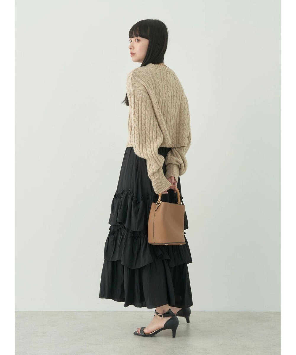 earth music&ecology ランダムティアードボリュームスカート 