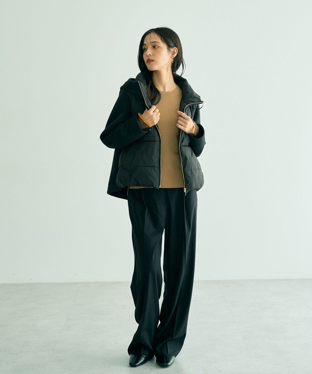 YECCA VECCA 袖口シアーリブニット 