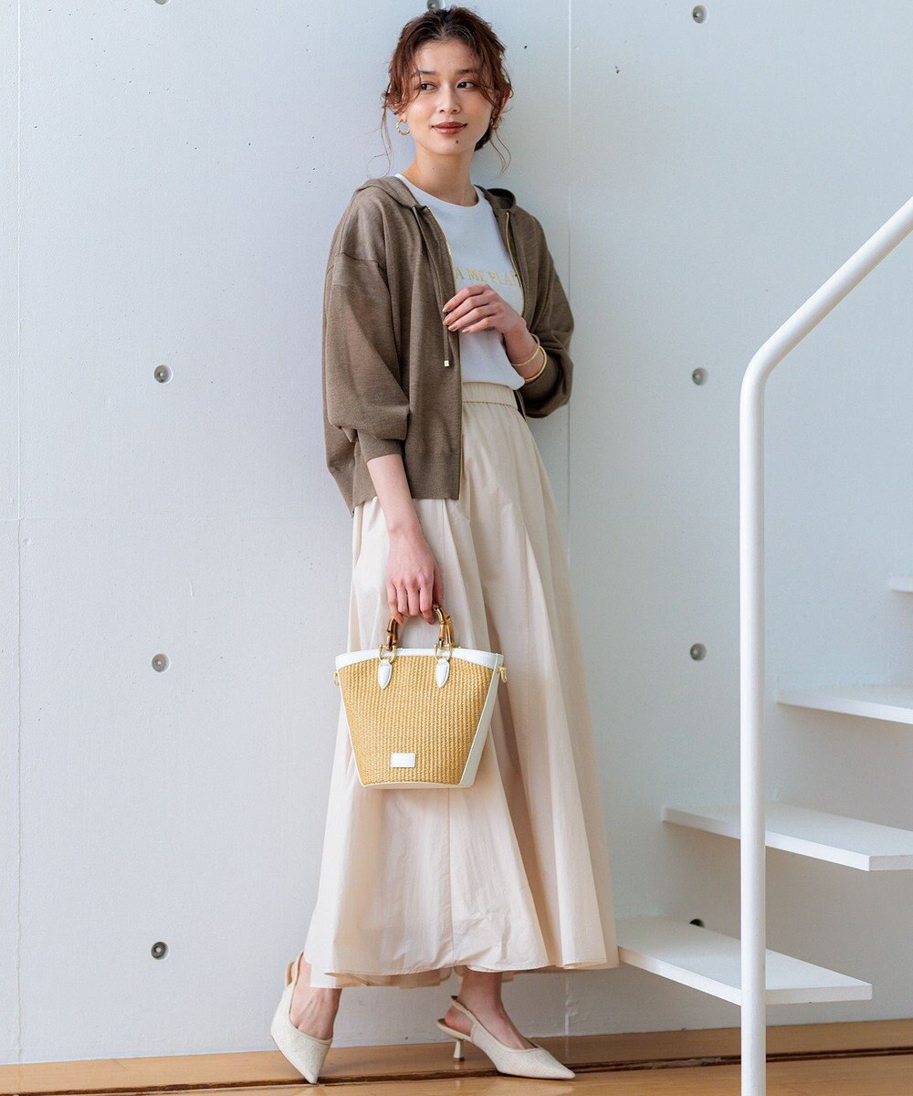 23区 S 【洗える】シャイニーシアー ニットパーカー 