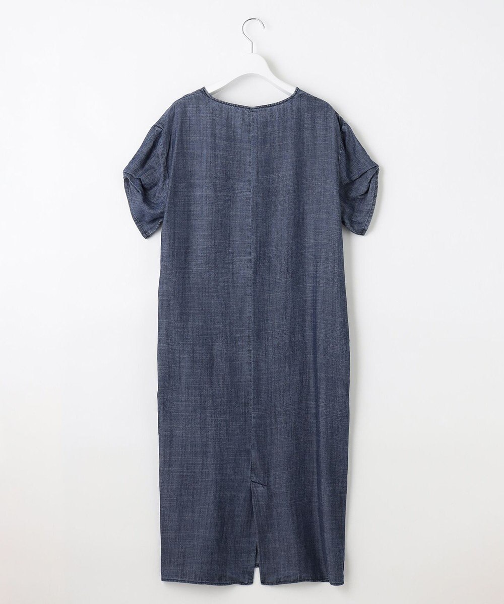 自由区 【洗える・XSサイズあり】テンセルリネンデニム ワンピース 