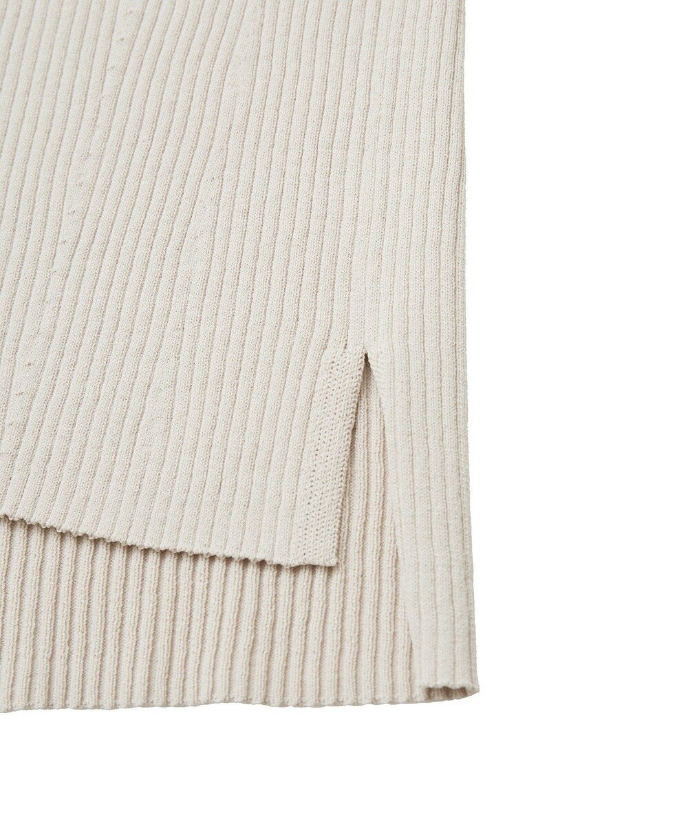 YECCA VECCA 袖口シアーリブニット 