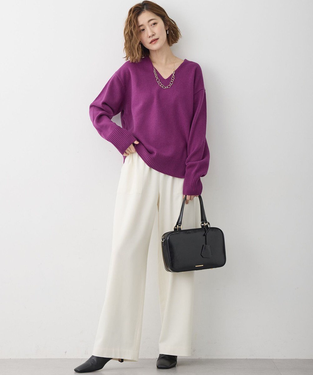 23区 【見上愛さんコラボカラー/VERY掲載】カシミヤブレンド Vネック ニット 