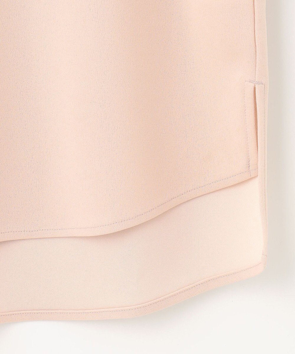 組曲 【洗える】バイカラージョーゼットバックリボン ブラウス 