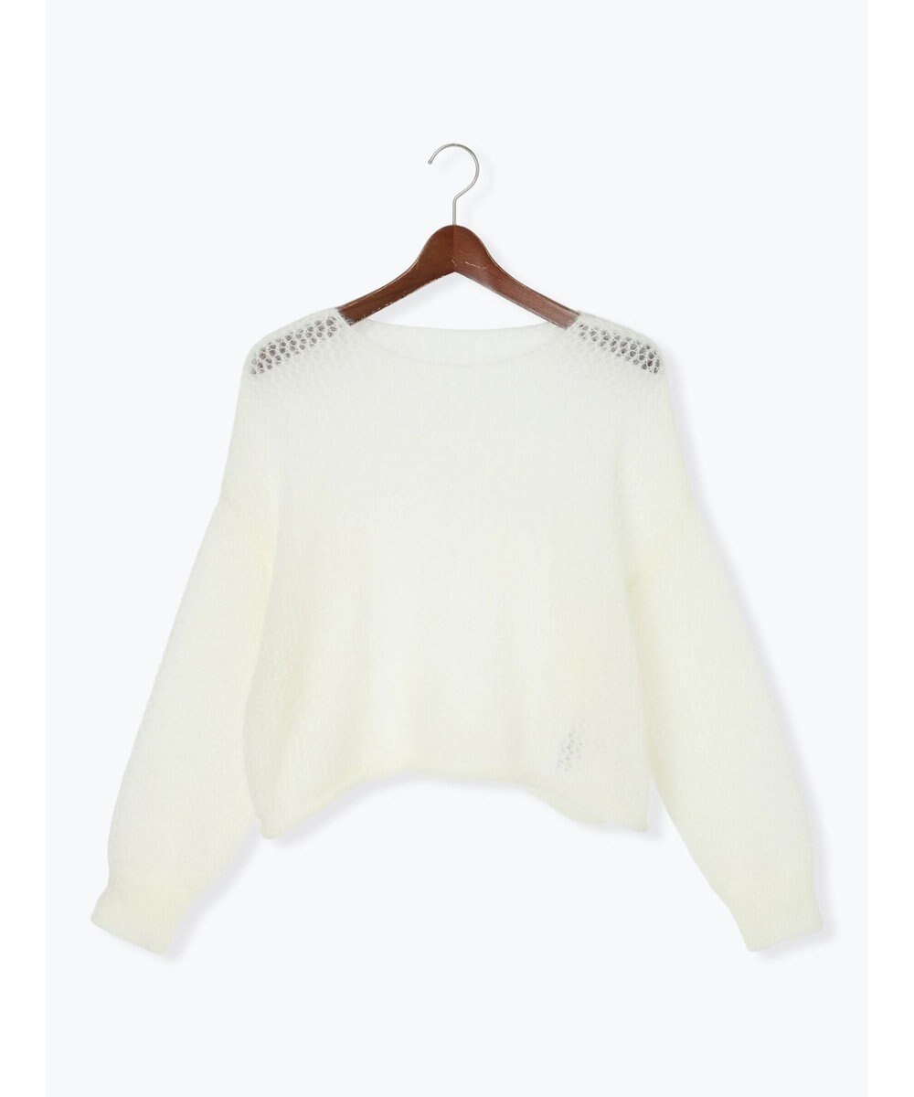 Te chichi 【泉 里香さん着用・Oggi.jp10/23掲載】キャットヤーンメッシュニット 