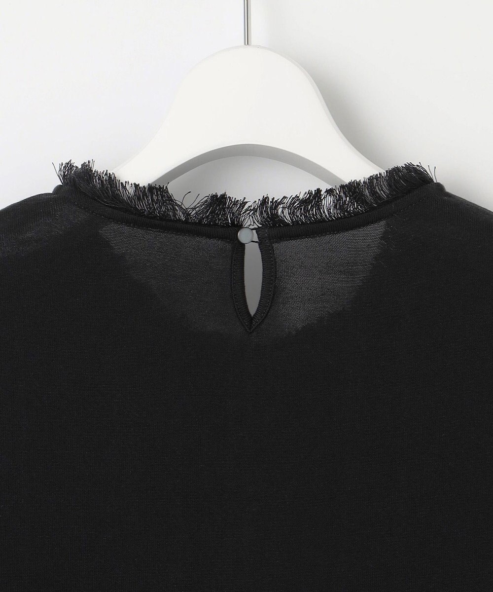 自由区 【カタログ掲載・洗える】フリンジディテールノースリーブ カットソー 