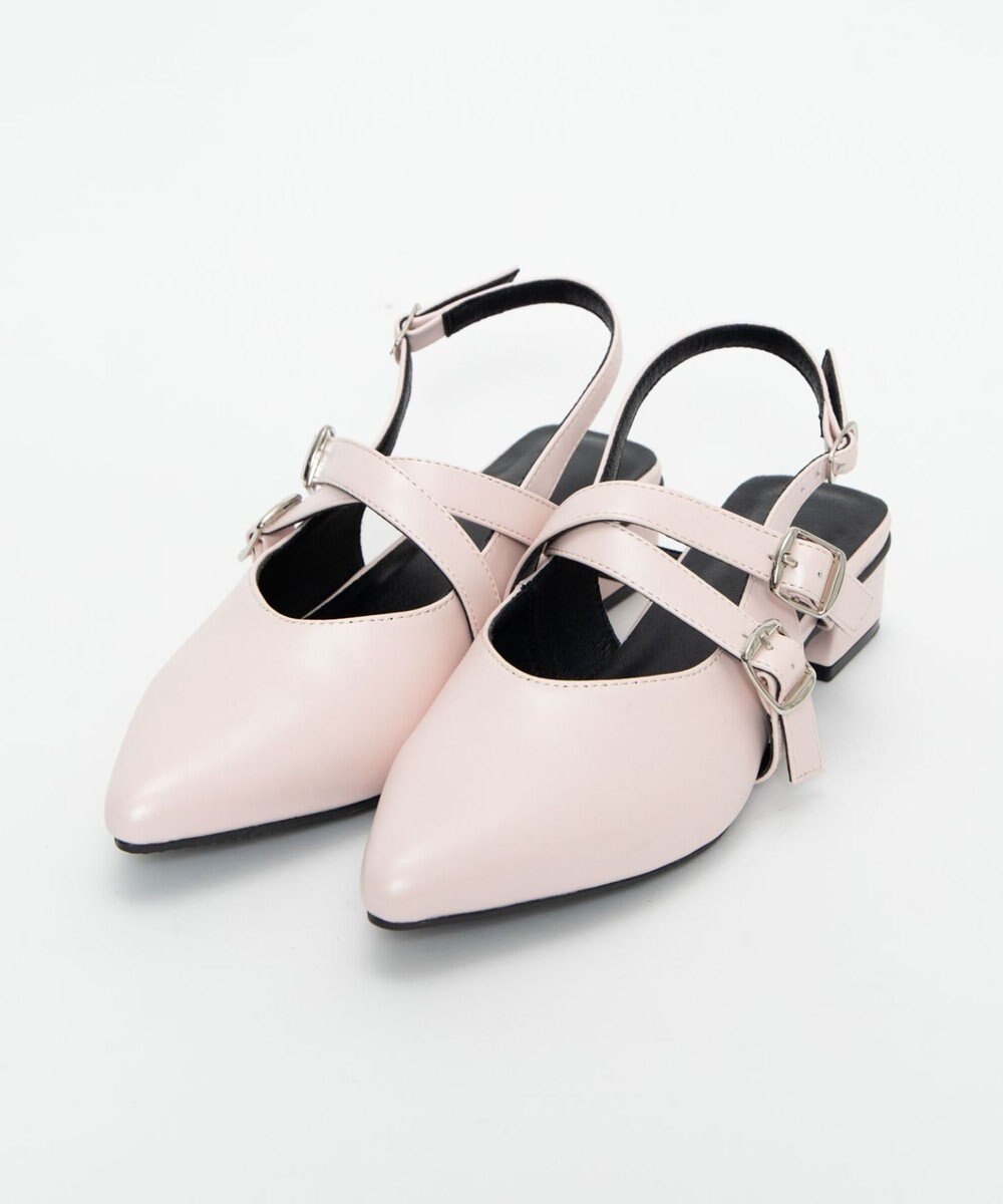 WEGO ダブルベルトポインテッドシューズ 