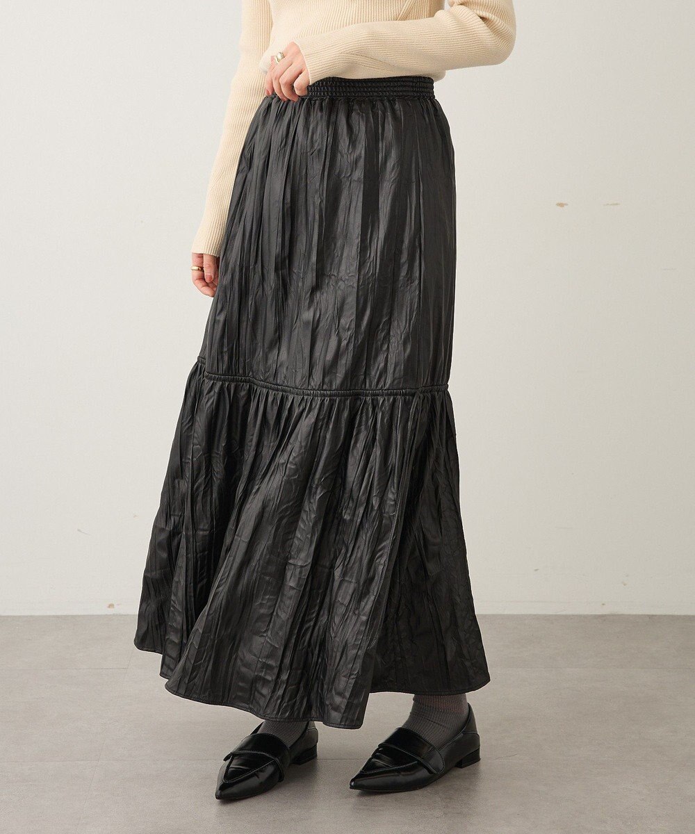 CRAFT STANDARD BOUTIQUE レザーライクギャザースカート 