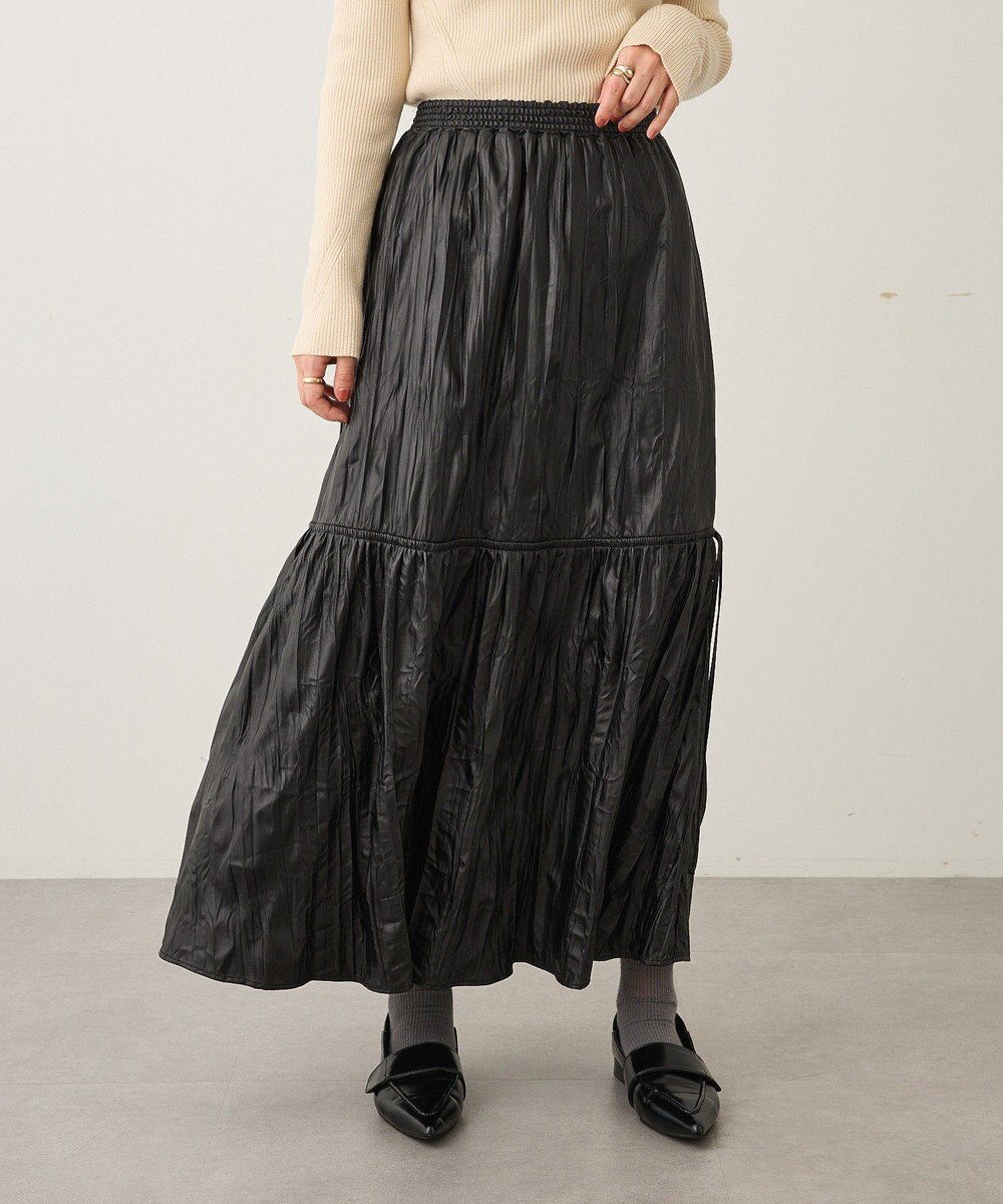 CRAFT STANDARD BOUTIQUE レザーライクギャザースカート 