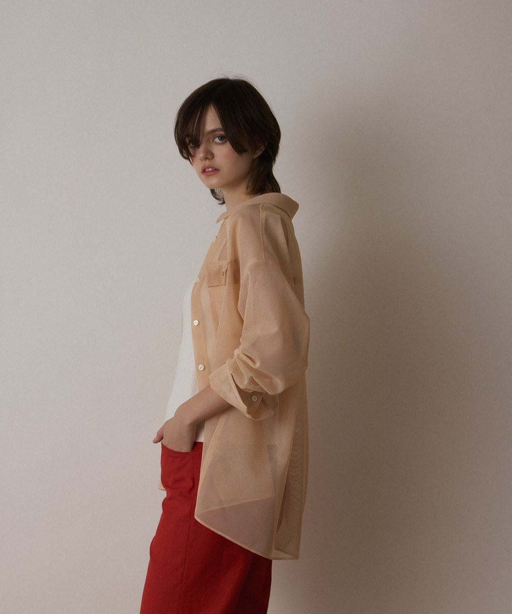 GRACE CONTINENTAL メッシュオーバーシャツ 