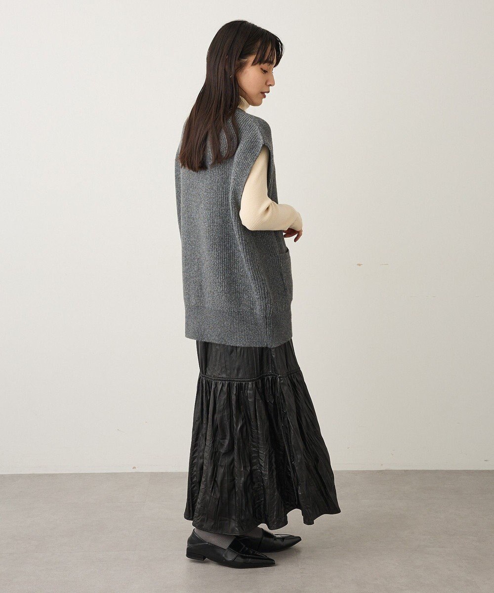 CRAFT STANDARD BOUTIQUE レザーライクギャザースカート 